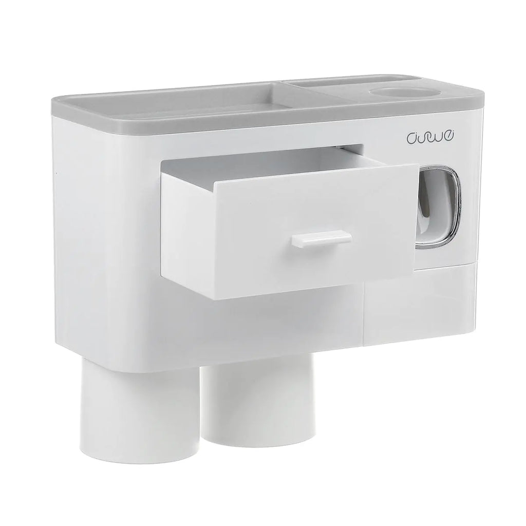Toothbrush Holder Set with Toothpaste Dispenser