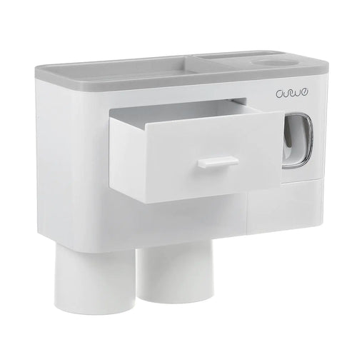 Toothbrush Holder with Toothpaste Dispenser