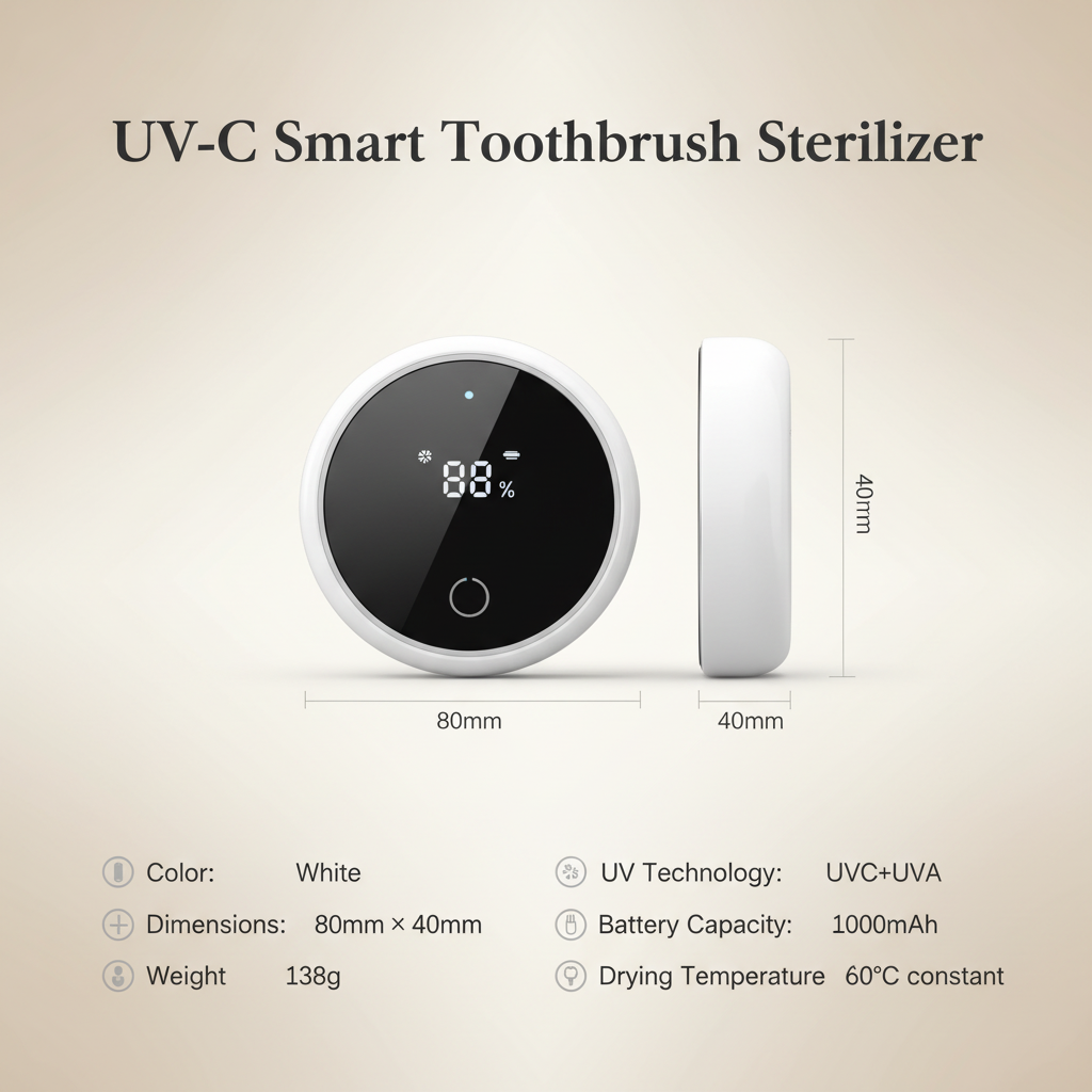 UV-C Smart Toothbrush Sterilizer Specifications